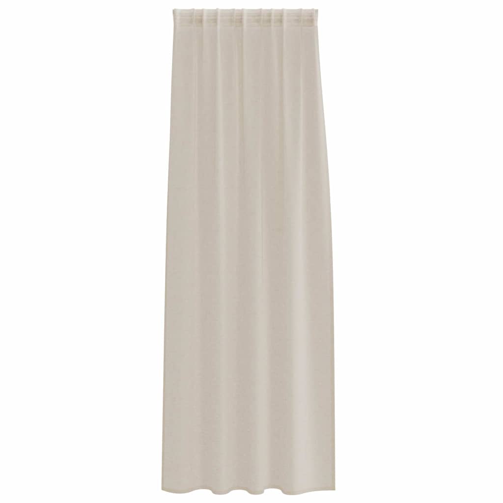 vidaXL Voile Curtain 2 pcs Sand 245 x 140 cm Polyester 4