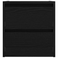vidaXL Wall-mounted Bedside Cabinet Black Oak 38x34x40 cm 6