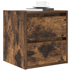 vidaXL Wall-mounted Bedside Cabinet Smoked Oak 38x34x40 cm 4