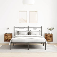 vidaXL Wall-mounted Bedside Cabinets 2 pcs Smoked Oak 38x34x40 cm 3