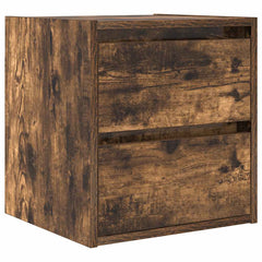 vidaXL Wall-mounted Bedside Cabinets 2 pcs Smoked Oak 38x34x40 cm 5