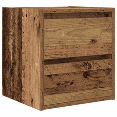 vidaXL Wall-mounted Bedside Cabinet Old Wood 38x34x40 cm 2