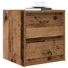 vidaXL Wall-mounted Bedside Cabinet Old Wood 38x34x40 cm 4