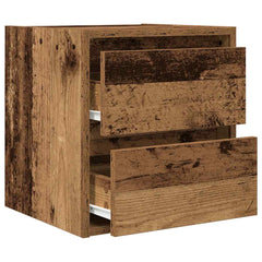 vidaXL Wall-mounted Bedside Cabinet Old Wood 38x34x40 cm 5