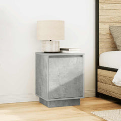 vidaXL Bedside Cabinets with LED Lights 2 pcs Concrete Grey 38x34x50 cm 5