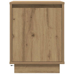 vidaXL Bedside Cabinet with LED Lights Artisan Oak 38x34x50 cm 6