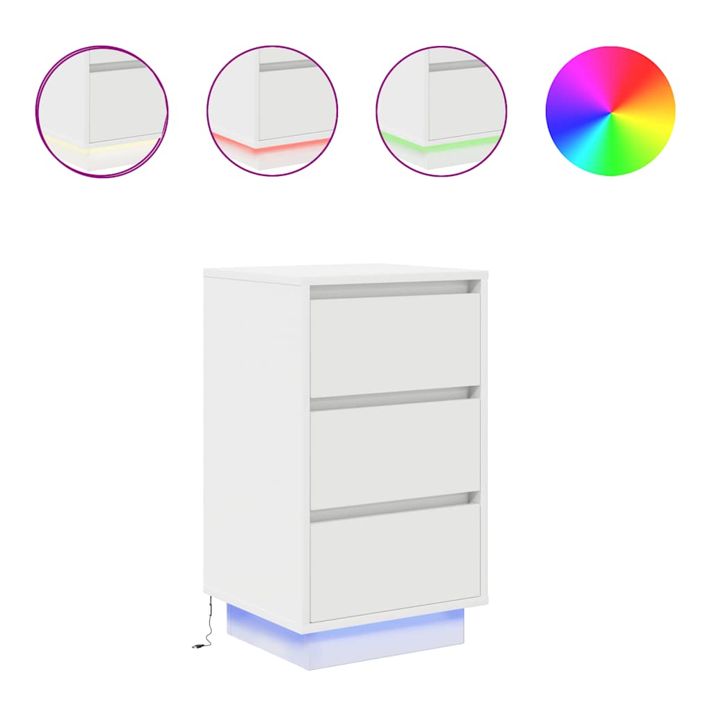 Bedside Cabinet with LED Lights 1