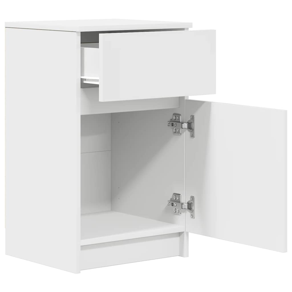 vidaXL Bedside Cabinet White 39x35x65 cm Engineered Wood 5