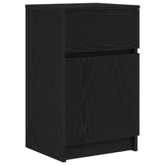 vidaXL Bedside Cabinet Black 39x35x65 cm Engineered Wood 2