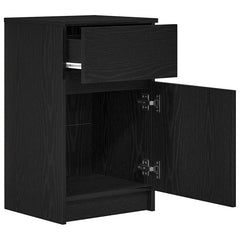 vidaXL Bedside Cabinet Black 39x35x65 cm Engineered Wood 5