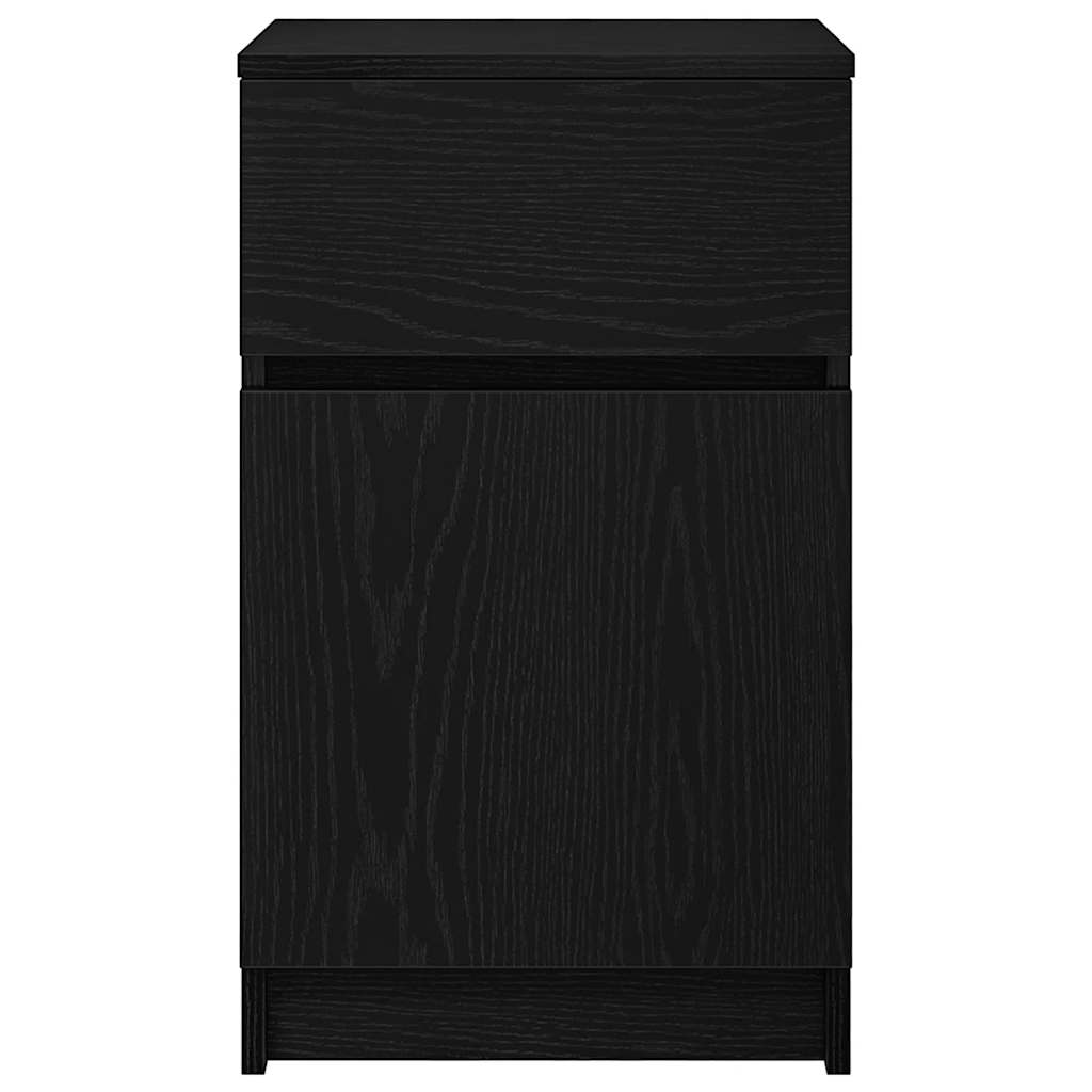 vidaXL Bedside Cabinet Black 39x35x65 cm Engineered Wood 6