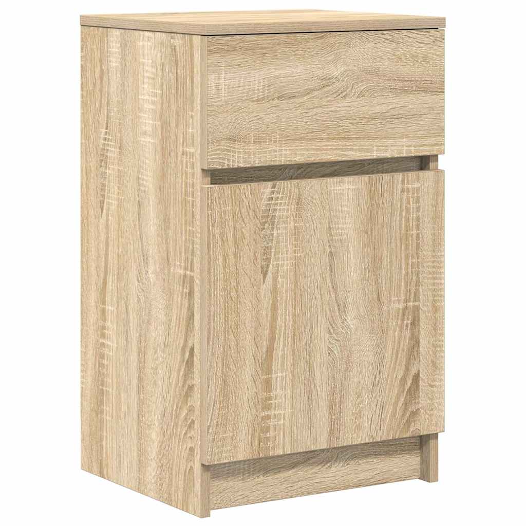 vidaXL Bedside Cabinet Sonoma Oak 39x35x65 cm Engineered Wood 2