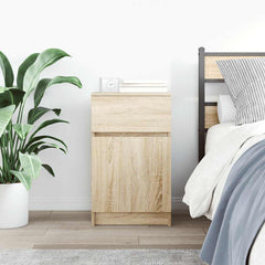 vidaXL Bedside Cabinet Sonoma Oak 39x35x65 cm Engineered Wood 3