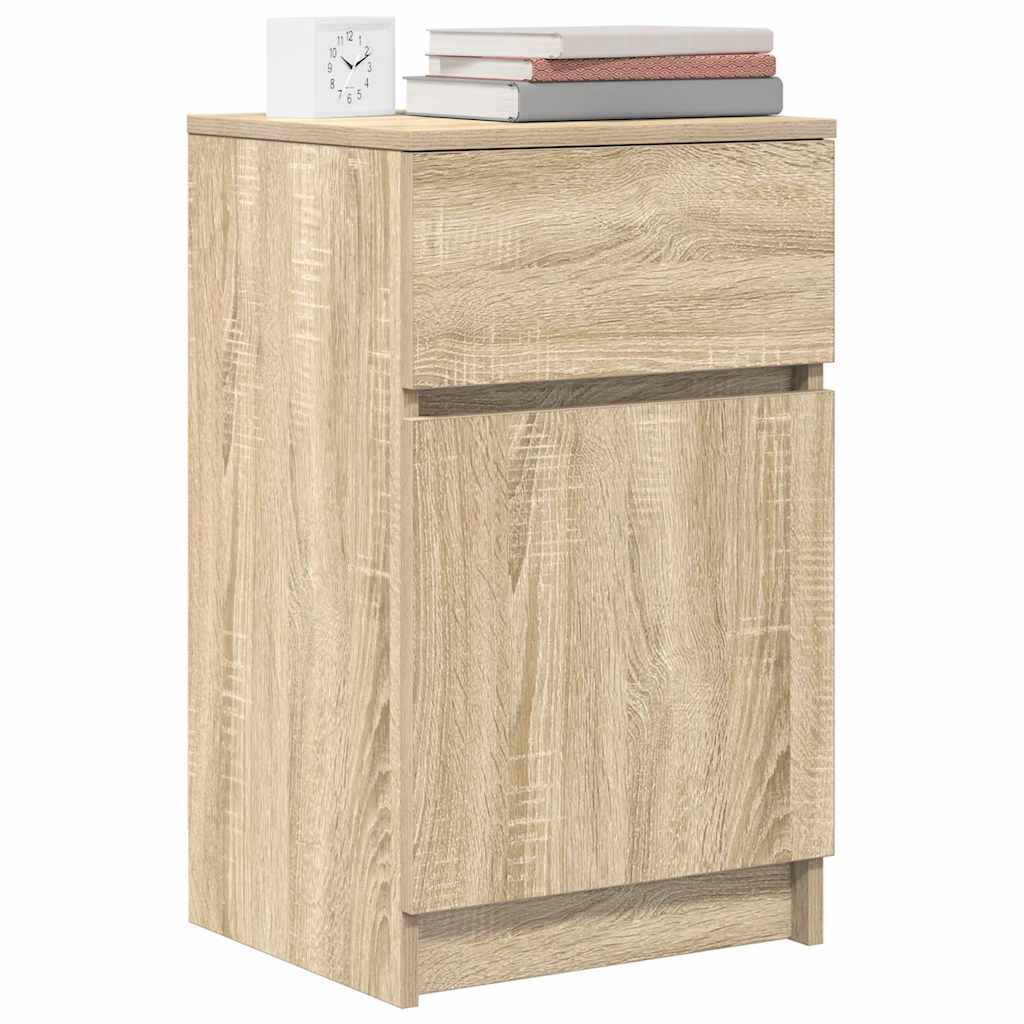 vidaXL Bedside Cabinet Sonoma Oak 39x35x65 cm Engineered Wood 4