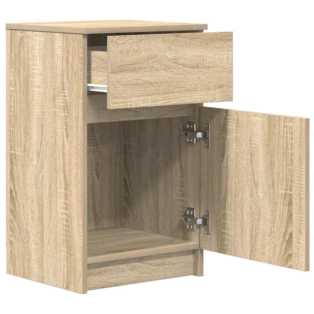vidaXL Bedside Cabinet Sonoma Oak 39x35x65 cm Engineered Wood 5