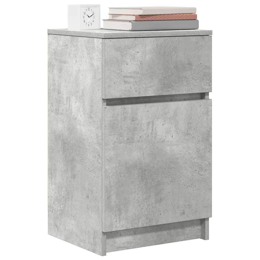 vidaXL Bedside Cabinet Concrete Grey 39x35x65 cm Engineered Wood 4