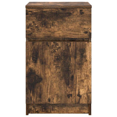 vidaXL Bedside Cabinet Smoked Oak 39x35x65 cm Engineered Wood 6