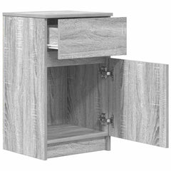 vidaXL Bedside Cabinet Grey Sonoma 39x35x65 cm Engineered Wood 5