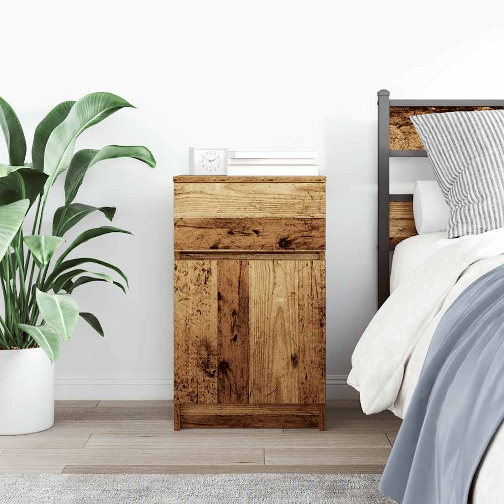 vidaXL Bedside Cabinet Old Wood 39x35x65 cm Engineered Wood 3