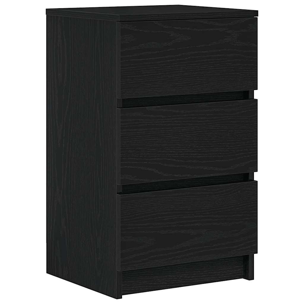 vidaXL Bedside Cabinets with 3 Drawers 2 pcs Black 39x35x65 cm 5