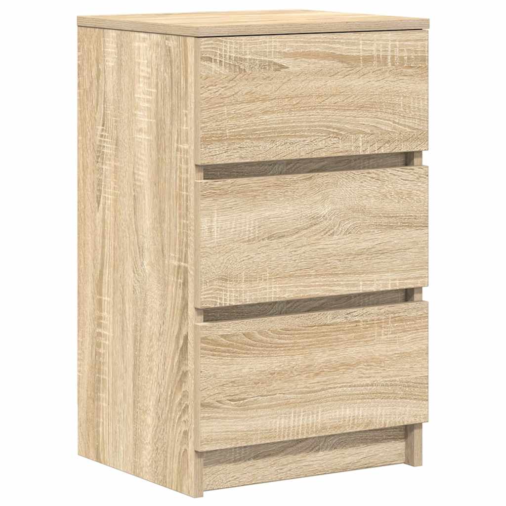 vidaXL Bedside Cabinets with 3 Drawers 2 pcs Sonoma Oak 39x35x65 cm 5