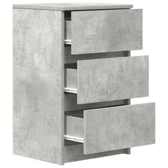 vidaXL Bedside Cabinet with 3 Drawers Concrete Grey 39x35x65 cm 5