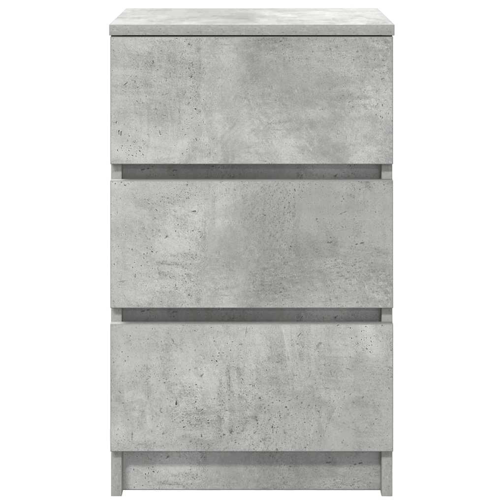 vidaXL Bedside Cabinet with 3 Drawers Concrete Grey 39x35x65 cm 6
