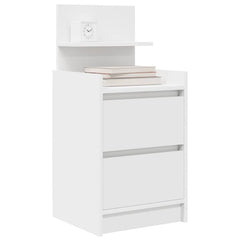 vidaXL Bedside Cabinets with 2 Drawers 2 pcs White 38x34x80 cm 4