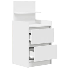 vidaXL Bedside Cabinets with 2 Drawers 2 pcs White 38x34x80 cm 6