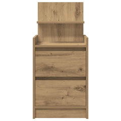 vidaXL Bedside Cabinet with 2 Drawers Artisan Oak 38x34x80 cm 6
