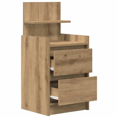 vidaXL Bedside Cabinets with 2 Drawers 2 pcs Artisan Oak 38x34x80 cm 6
