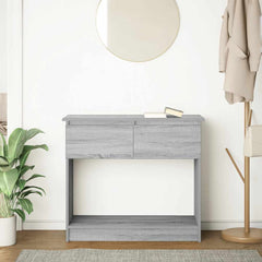 vidaXL Console Table with Drawers Grey Sonoma 85.5x38.5x74.5 cm 3