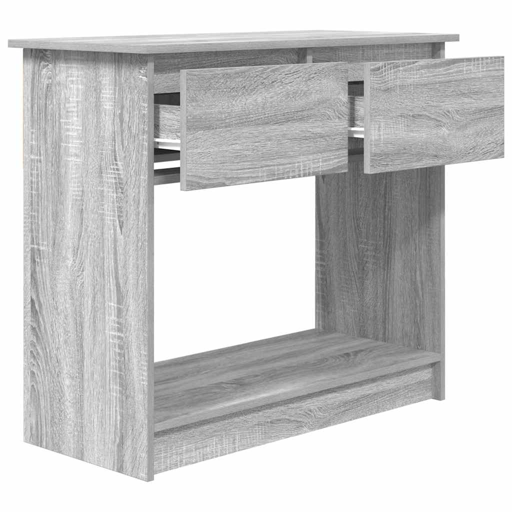vidaXL Console Table with Drawers Grey Sonoma 85.5x38.5x74.5 cm 5