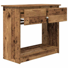vidaXL Console Table with Drawers Old Wood 85.5x38.5x74.5 cm 5