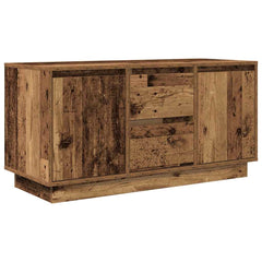 vidaXL TV Cabinet with LED Lights Old Wood 100x41x50 cm 3