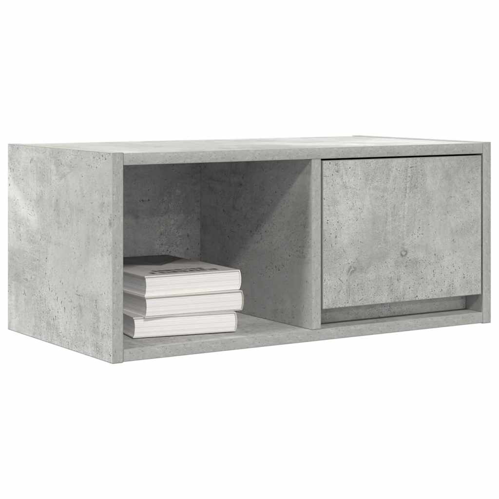 vidaXL TV Cabinet Concrete Grey 60x31x25.5 cm Engineered Wood 4
