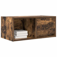 vidaXL TV Cabinet Smoked Oak 60x31x25.5 cm Engineered Wood 4