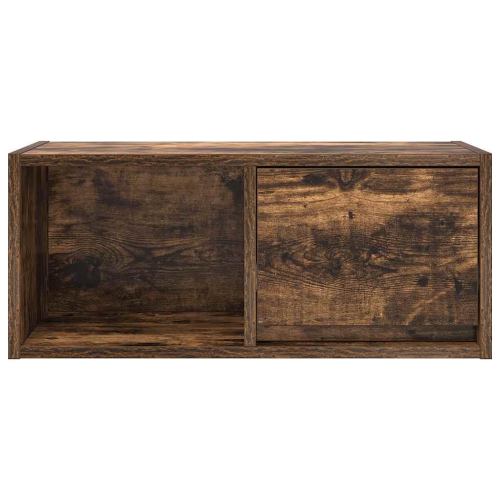 vidaXL TV Cabinet Smoked Oak 60x31x25.5 cm Engineered Wood 6