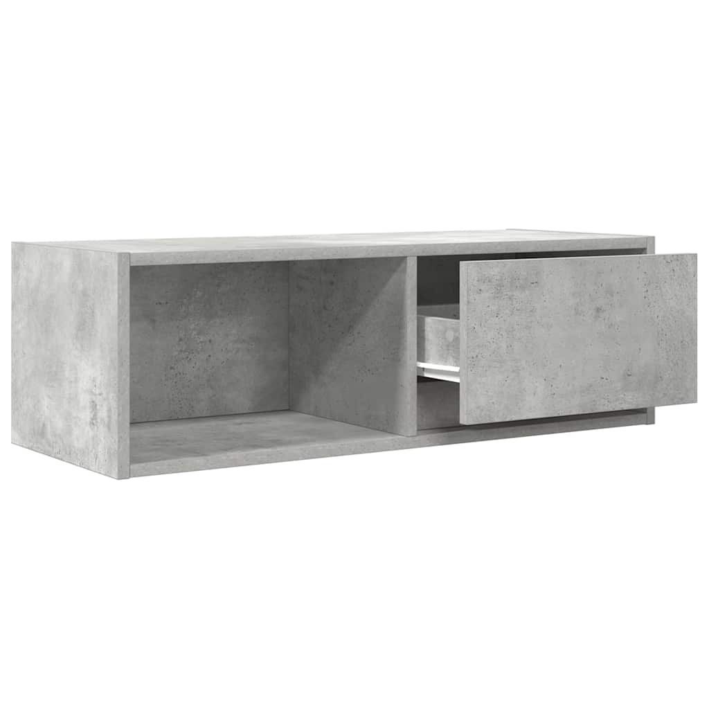 vidaXL TV Cabinet Concrete Grey 80x31x25.5 cm Engineered Wood 5