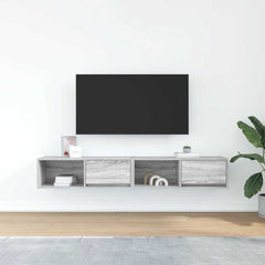 vidaXL TV Cabinets 2 pcs Grey Sonoma 80x31x25.5 cm Engineered Wood 3
