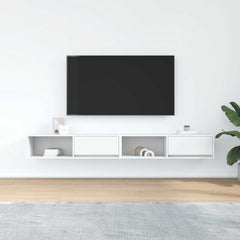 vidaXL TV Cabinets 2 pcs White 100x31x25.5 cm Engineered Wood 3