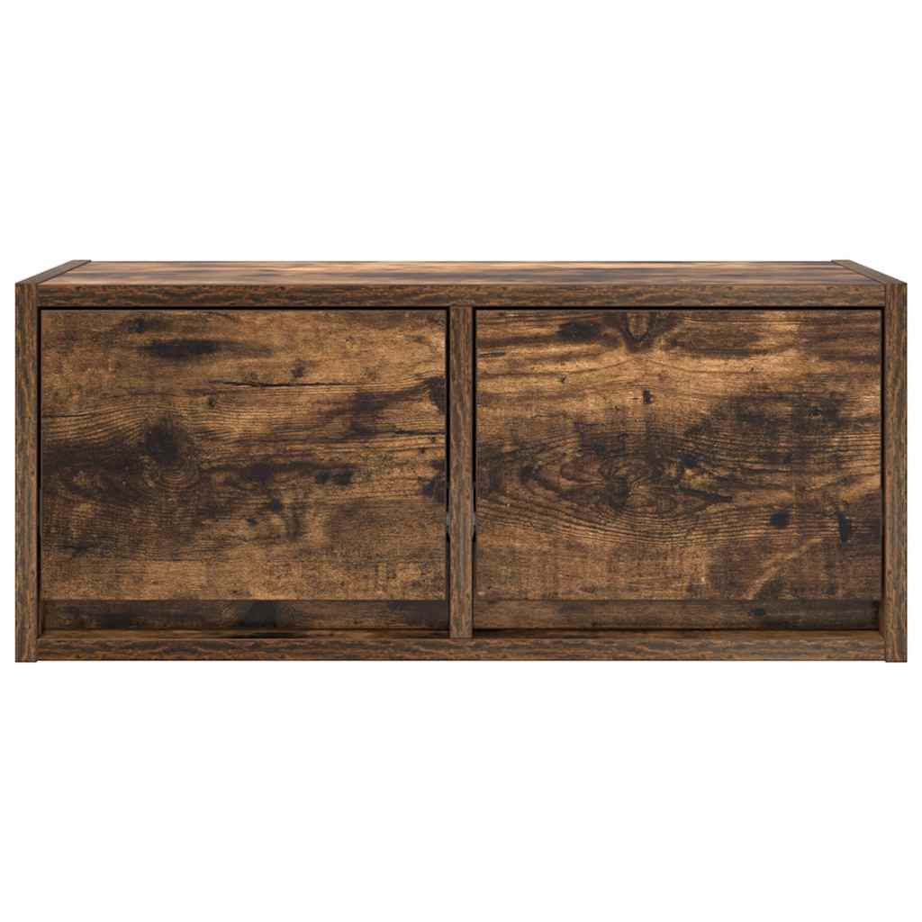 vidaXL TV Cabinet Smoked Oak 60x31x25,5 cm Engineered Wood 5