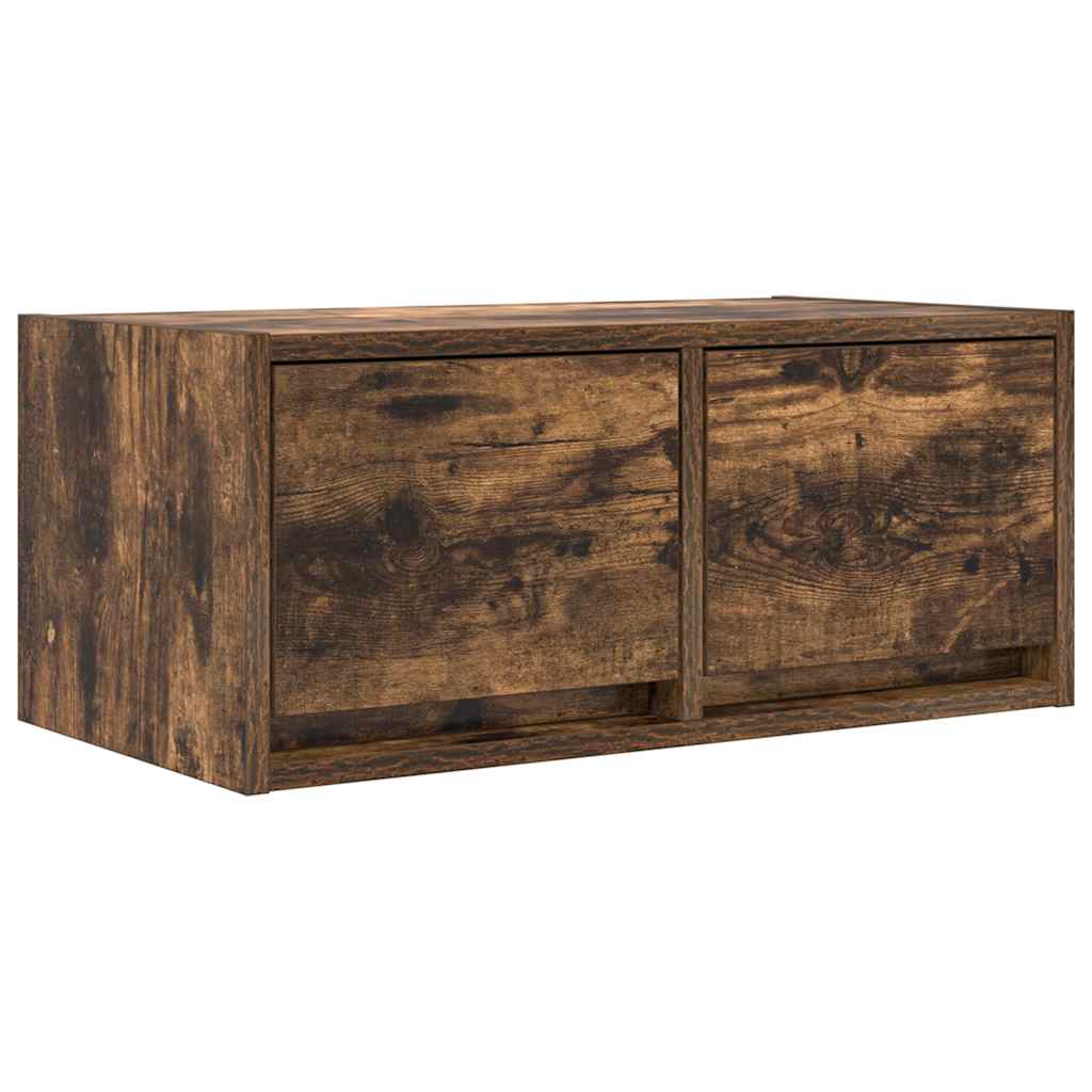 vidaXL TV Cabinets 2 pcs Smoked Oak 60x31x25,5 cm Engineered Wood 5