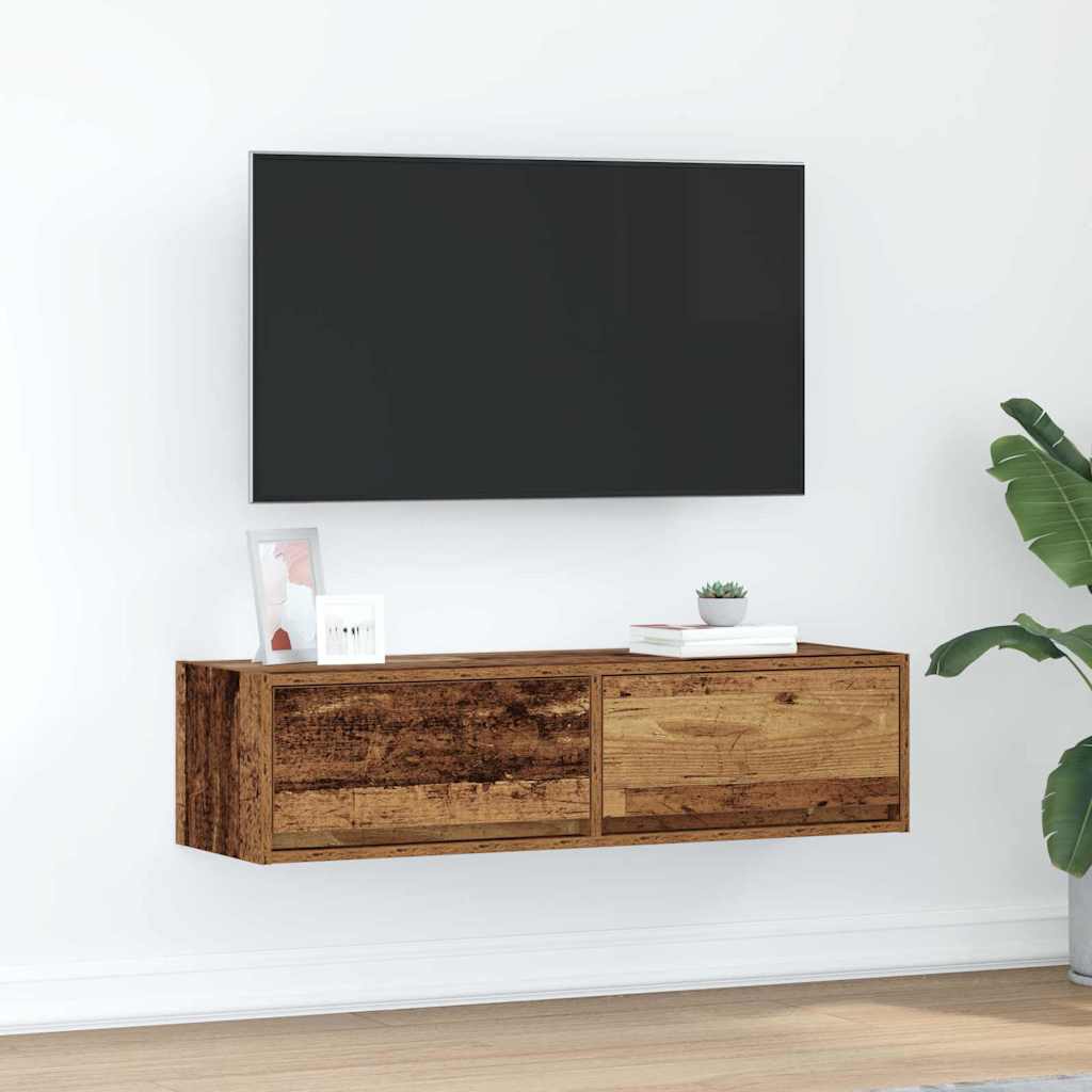 vidaXL TV Cabinet 100 x 31 x 25.5 cm Old wood Engineered wood 1