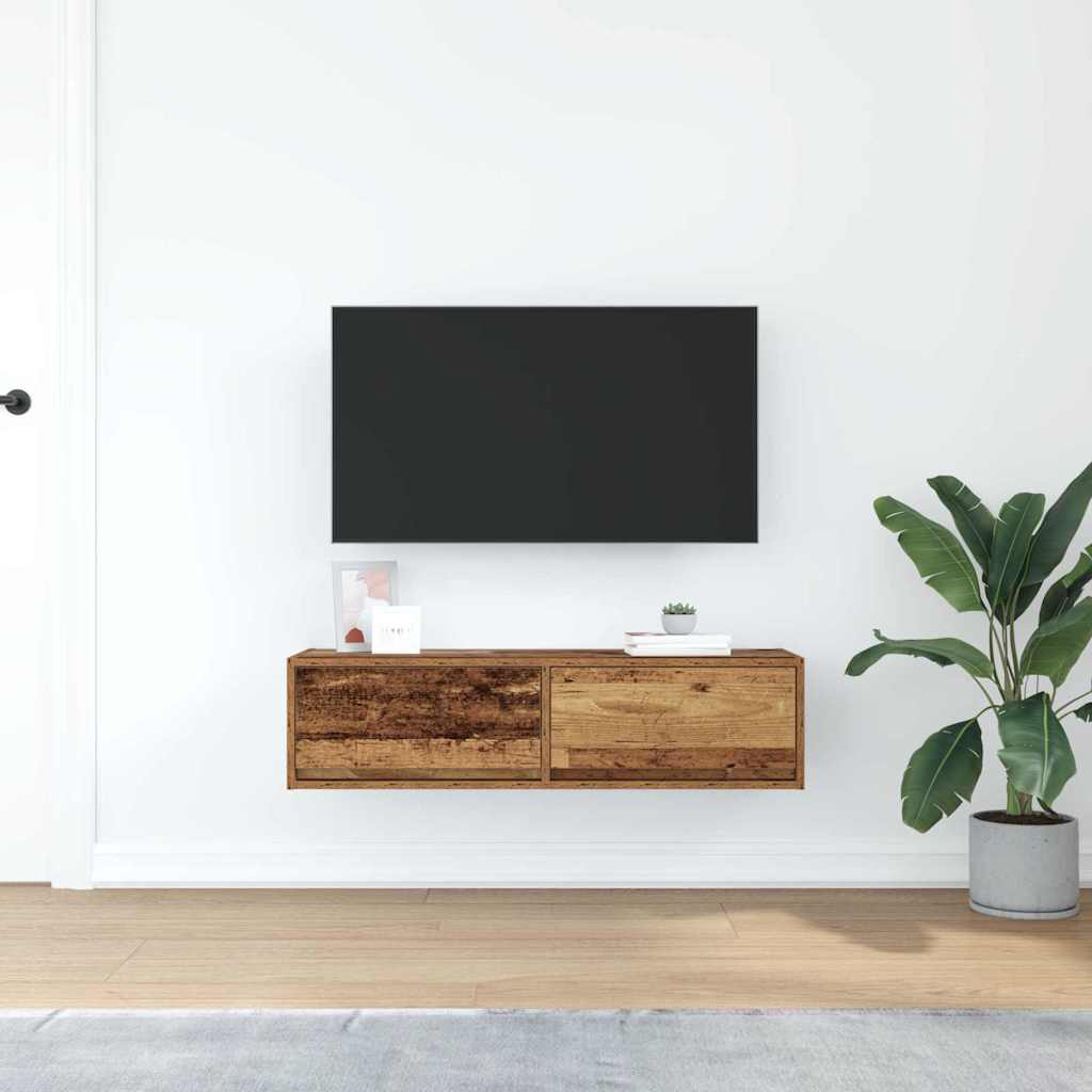 vidaXL TV Cabinet 100 x 31 x 25.5 cm Old wood Engineered wood 4