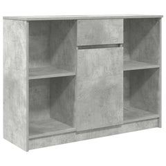 vidaXL Sideboard with Drawer Concrete Grey 101x35x76 cm Engineered Wood 2