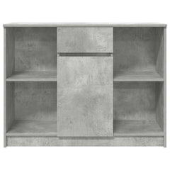 vidaXL Sideboard with Drawer Concrete Grey 101x35x76 cm Engineered Wood 6