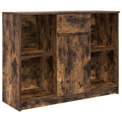 vidaXL Sideboard with Drawer Smoked Oak 101x35x76 cm Engineered Wood 2