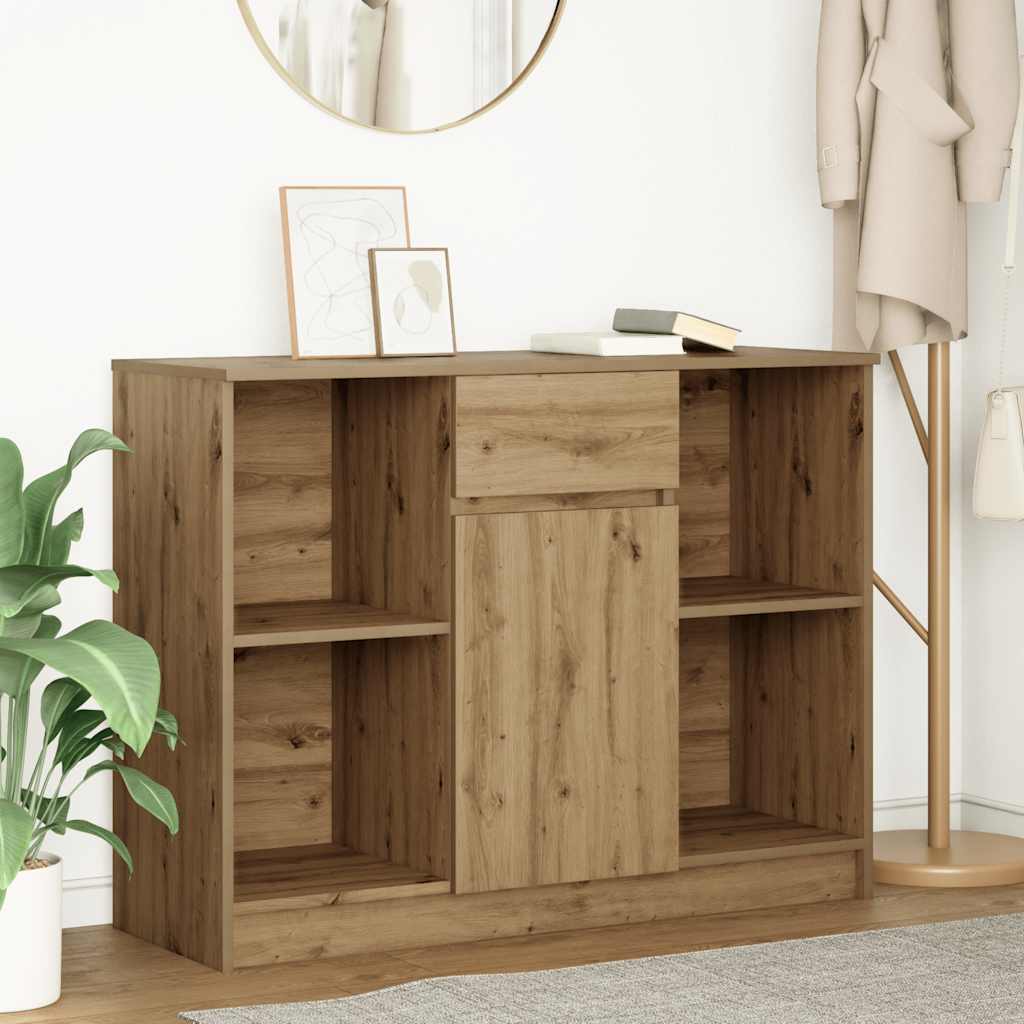 vidaXL Sideboard with Drawer Artisan Oak 101x35x76 cm Engineered Wood 1