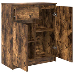 vidaXL Sideboard with Drawer Smoked Oak 71x35x84 cm Engineered Wood 5